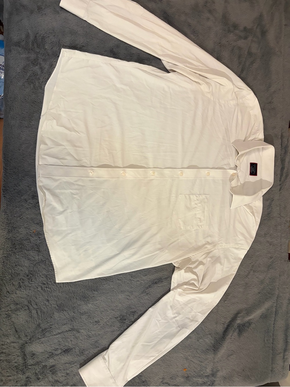 UNTUCKit Classic White Long-Sleeve Dress Shirt with Chest Pocket